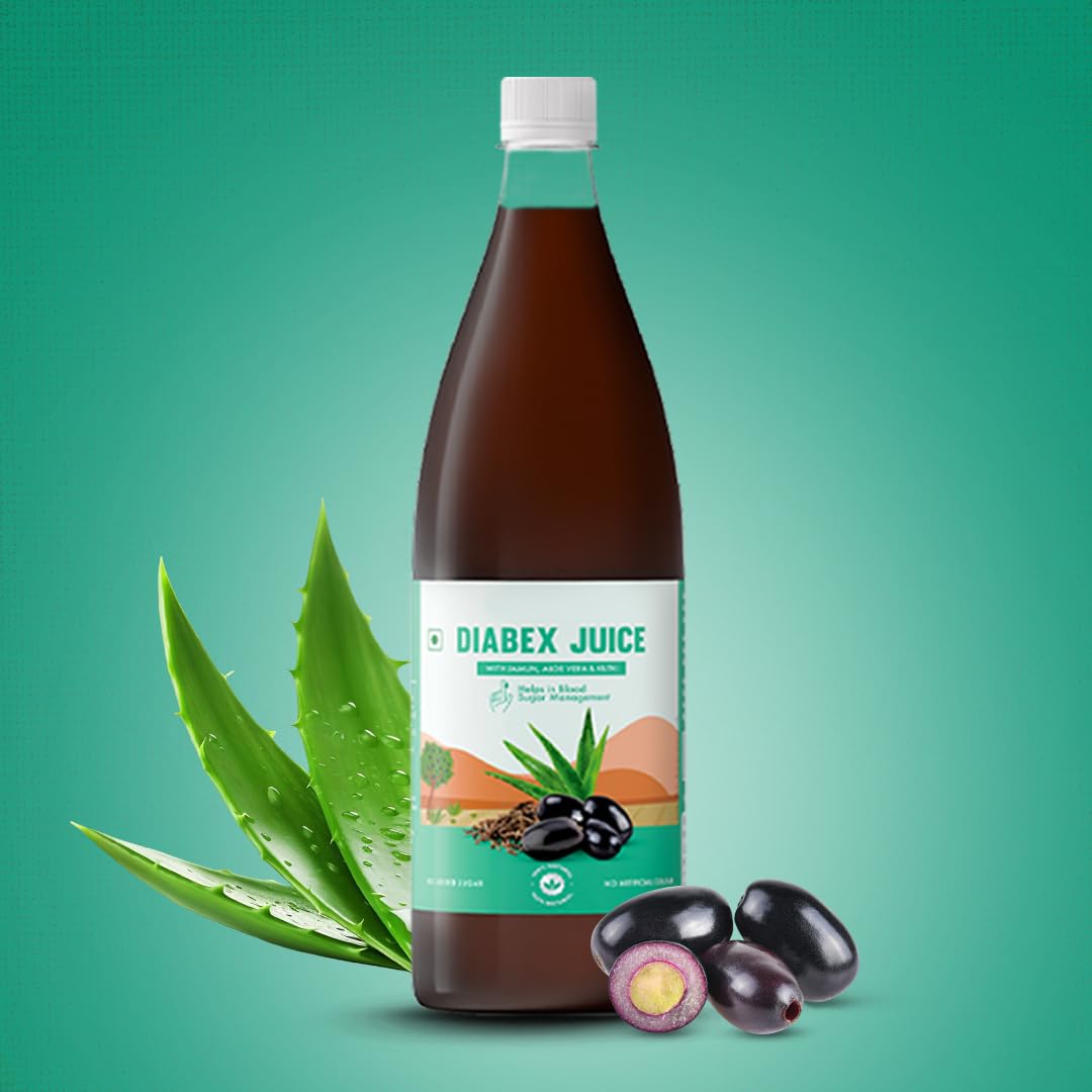 Dr. Vaidyaâ€™s Diabex Juice for Diabetic Care | Ayurvedic Diabetes Juice with Karela, Jamun & Neem | Helps Manage Blood Sugar Levels | No Added Sugar or Artificial Flavours | 950ml