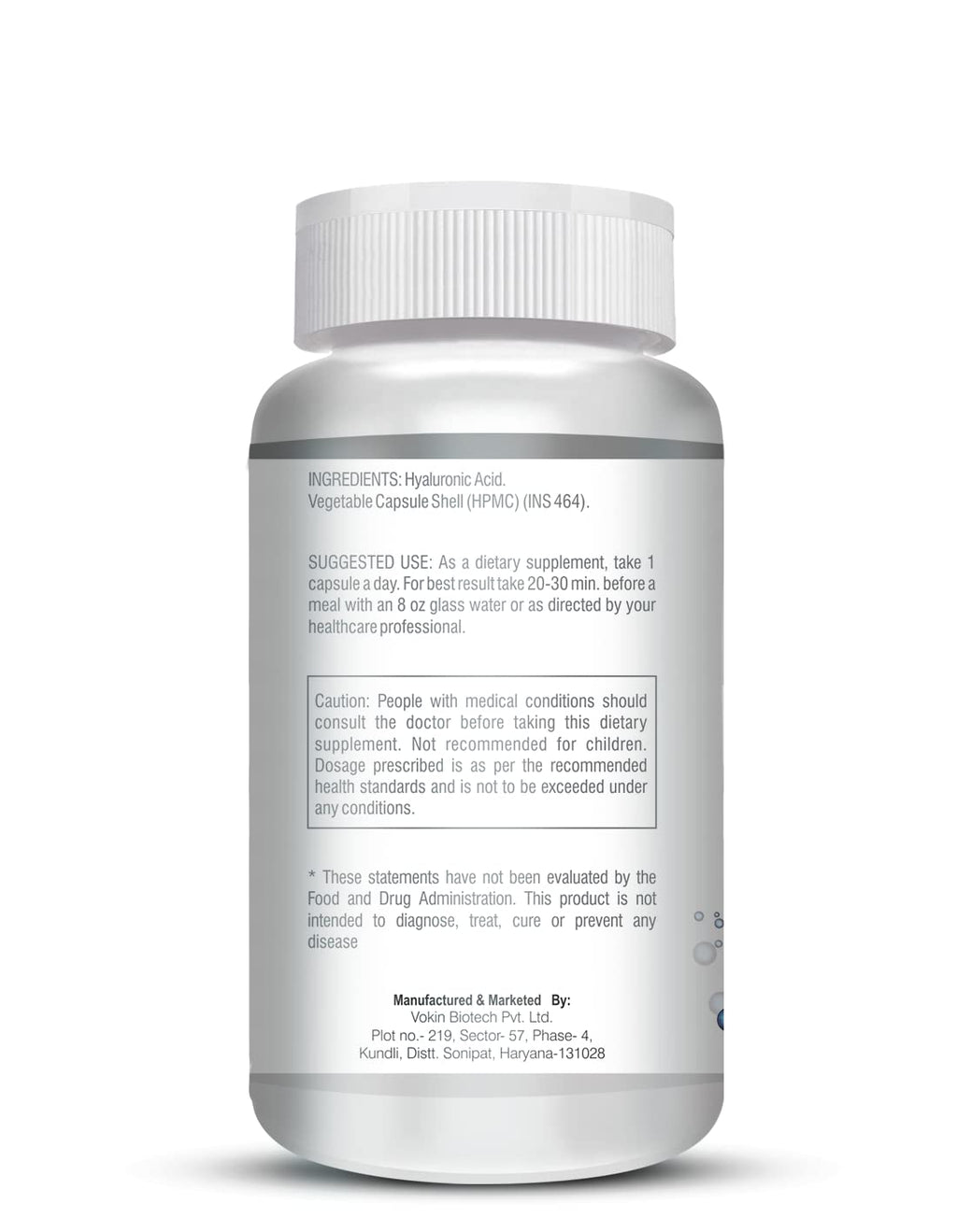 Vokin Biotech Hyaluronic Acid - Support Joint & Connective Tissues â€“ 100mg (90 Capsules)