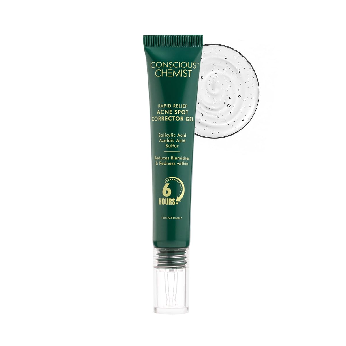 Conscious ChemistÂ® Rapid Relief Acne Spot Corrector Gel | 15g | Triple-Action Treatment with 2% Salicylic Acid & Azelaic Acid | Clears Pimples, Reduces Redness & Fades Dark Spots | For Men & Women