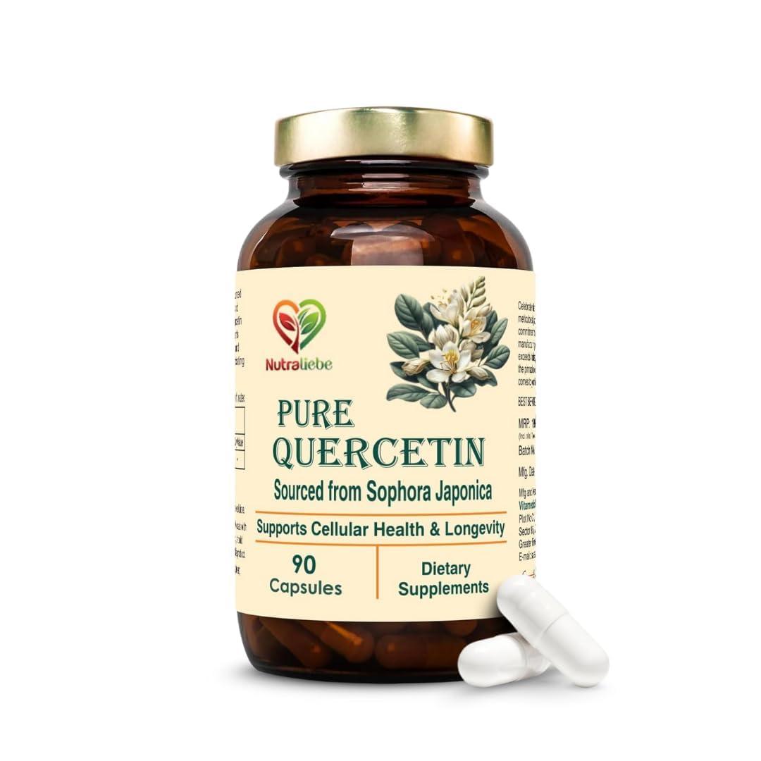 Nutraliebe Ultra-Pure Quercetin 500mg – Ultimate Immune & Shield-90 Caps | [ MAX ABSORPTION ] High Bioavailability Formula