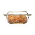Femora Borosilicate Serving Bowl | Glass Casserole Set, Glass Bowl With Lid, Microwave Safe Bowl Set | 2000 Ml