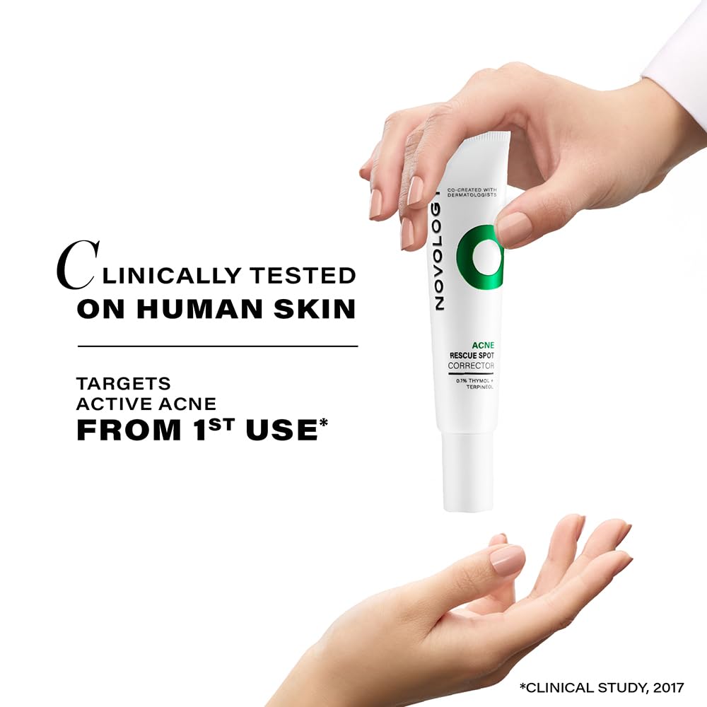 Novology Acne Spot Corrector Gel | For Active Acne, Pimples, Whiteheads | 30g