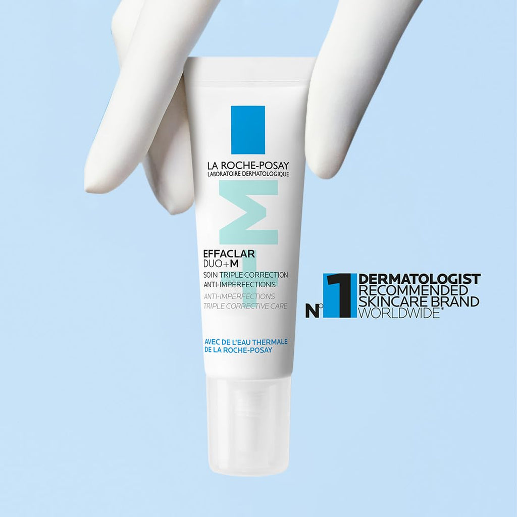 La Roche-Posay Effaclar Duo+M Gel Moisturiser | Anti-Breakout, Corrective Formula for Oily, Acne-Prone Skin, Reduces Blemishes, Blackheads & Controls Oil,7.5 ml