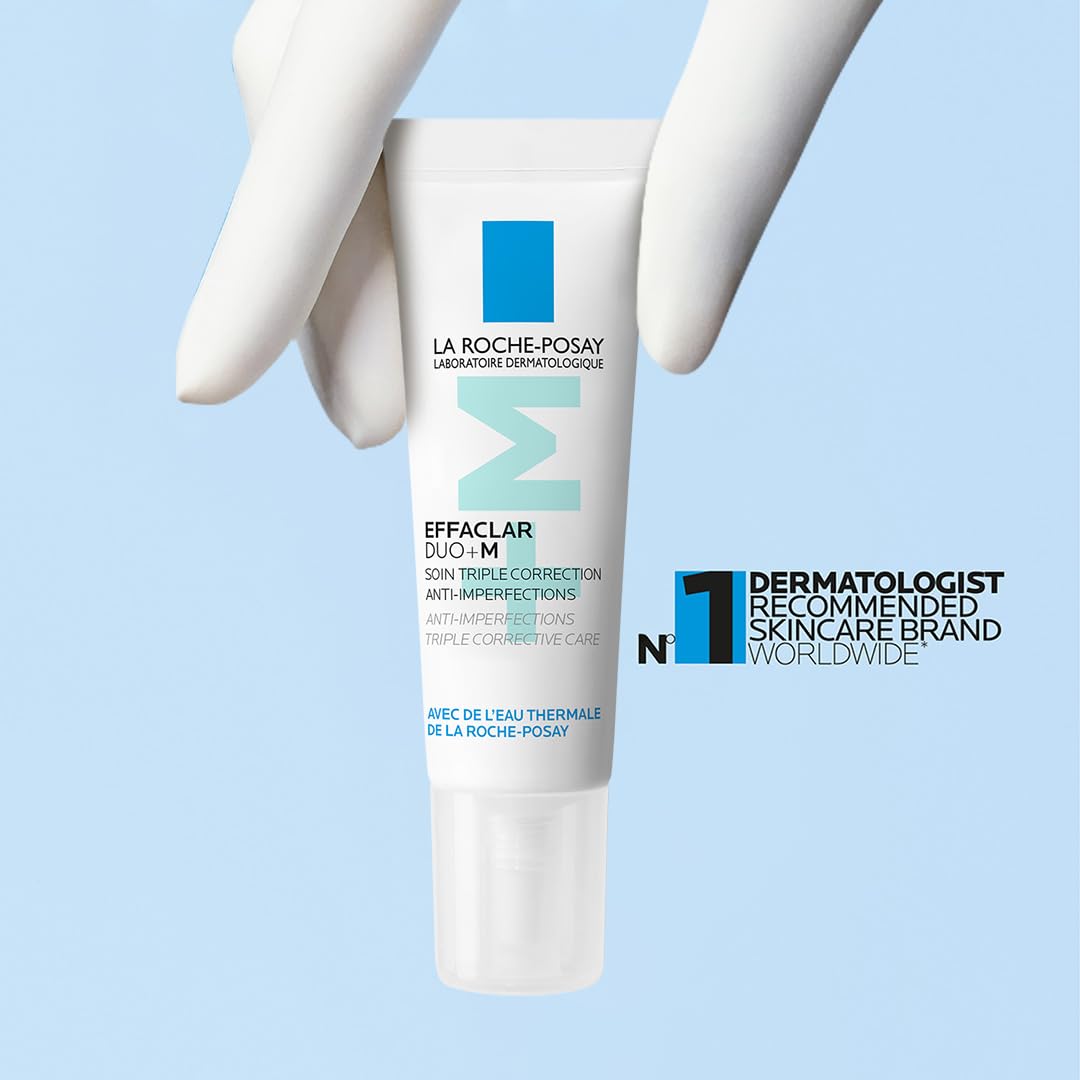 La Roche-Posay Effaclar Duo+M Gel Moisturiser | Anti-Breakout, Corrective Formula for Oily, Acne-Prone Skin, Reduces Blemishes, Blackheads & Controls Oil,7.5 ml