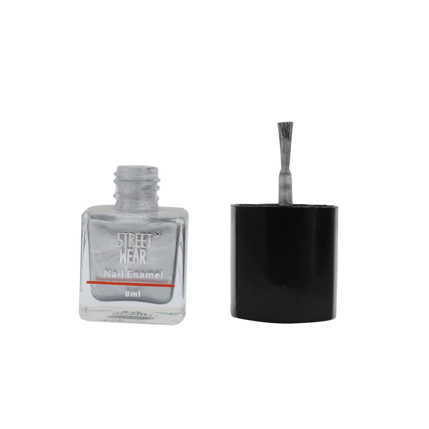 Street Wear Nail Enamel, Silver Sizzle, 8ml
