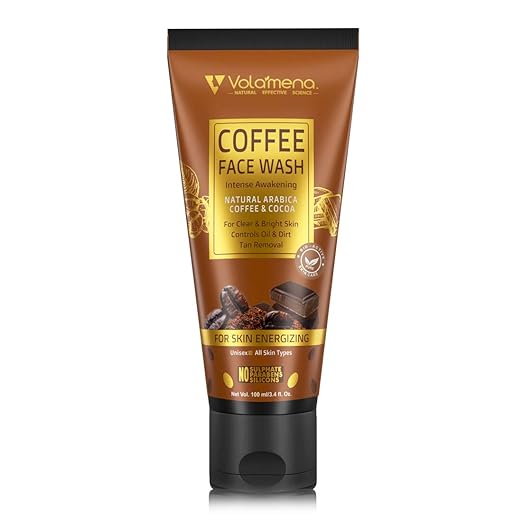 Volamena Coffee Face Wash with Natural arabica Coffee & Cocoa For skin energizing - 100 ml