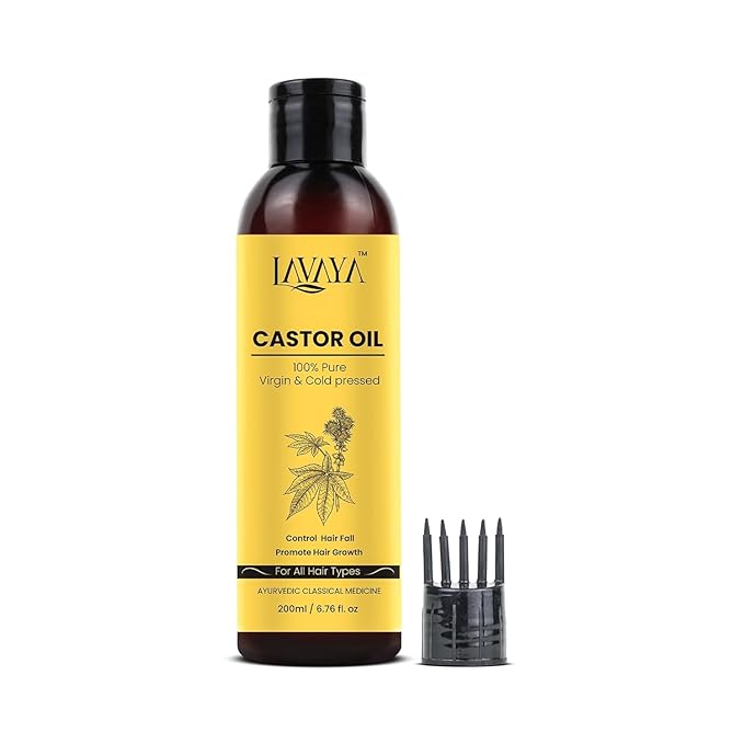 Lavaya Cold Pressed Castor Oil Arandi Oil Pure & Natural for Hair Growth - 200 ml