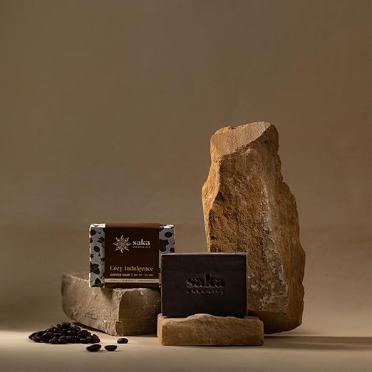 Saka Organics Cozy Indulgence Handmade Coffee Soap - 120 gms Each (Pack of 2)