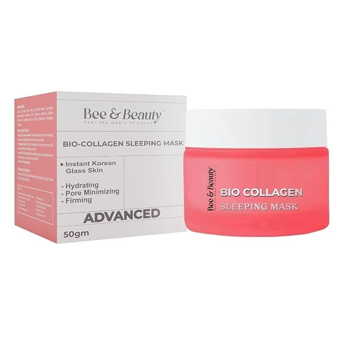 Bee & Beauty Bio Collagen Sleeping Mask For Anti-Aging And Skin Rejuvenation - 50 gms