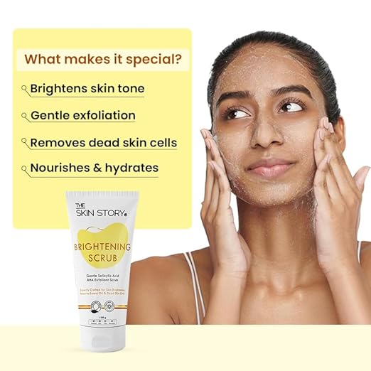 The Skin Story Brightening Face Scrub Gentle Exfoliation - 100 gms