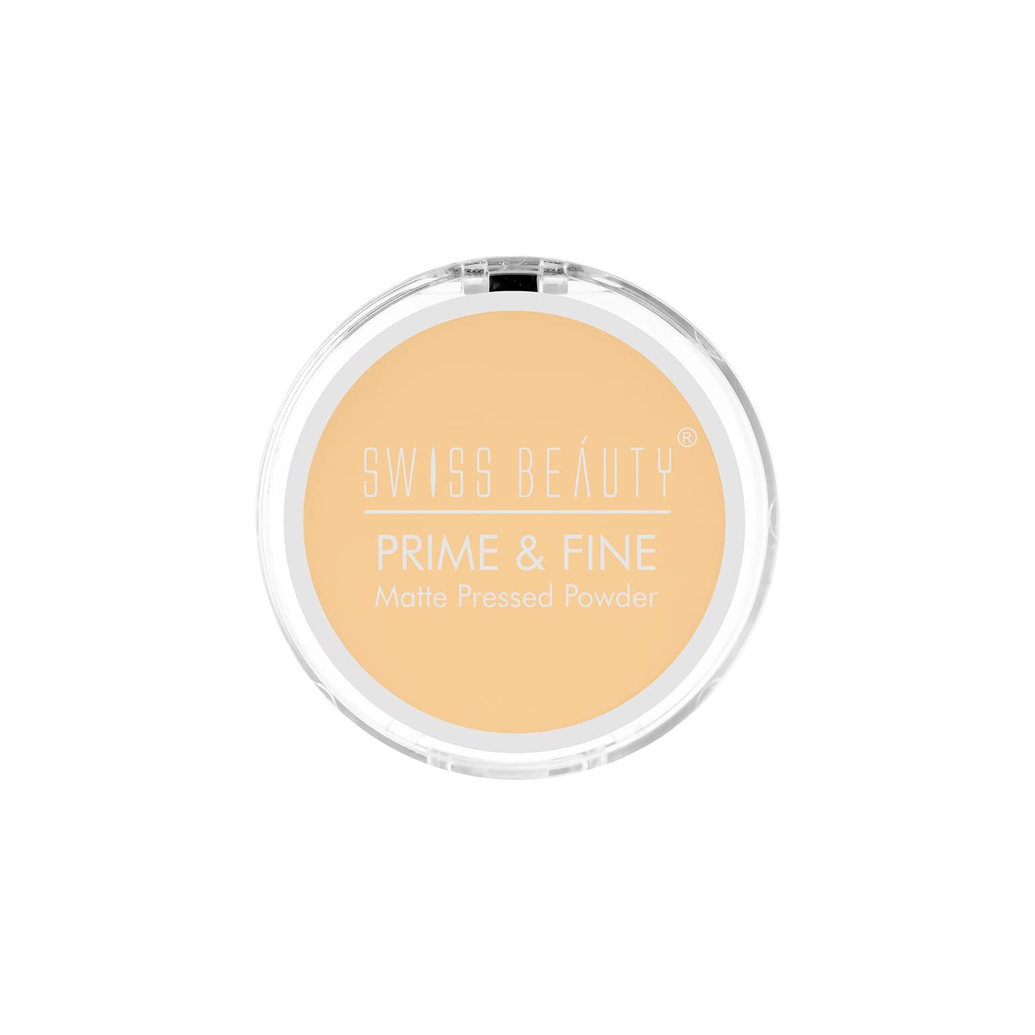 SWISS BEAUTY Prime & Fine Matte Pressed Powder, Natural-Beige, 10 g