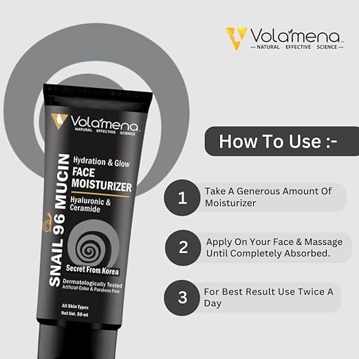 Volamena Snail Hydration Glow Face Moisturizer With Snail Mucin - 50 ml