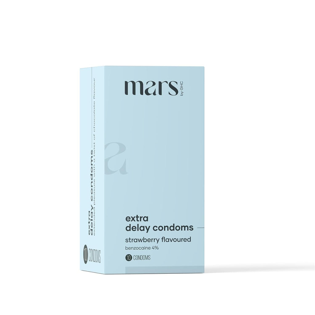 mars by GHC Extra Dotted Delay Condoms for Men - 10 Condoms (Pack of 1)
