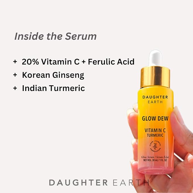 Daughter Earth Glow Dew for Brighter 20% Vitamin C Face Serum - 30 Ml