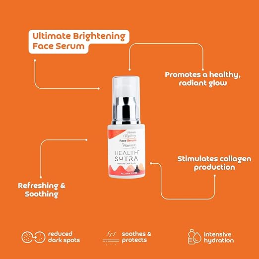 Health Sutra Ultimate Brightening Face Serum for Radiant Skin - 90 gms