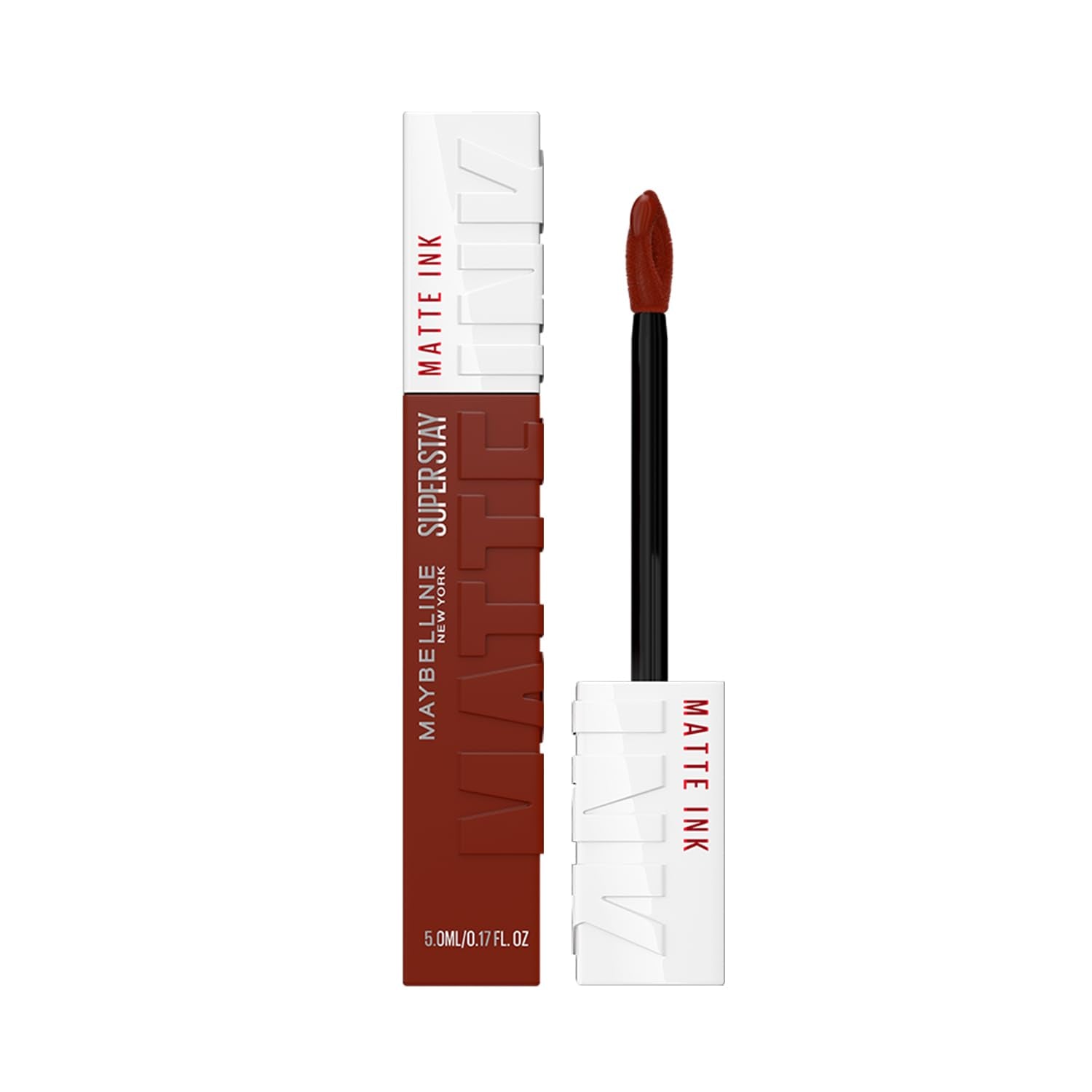 Maybelline New York Superstay Matte Ink Liquid Lipstick, Warrior | No budge bold color for 16H | Transferproof, Waterproof, Foodproof | Brown skin friendly