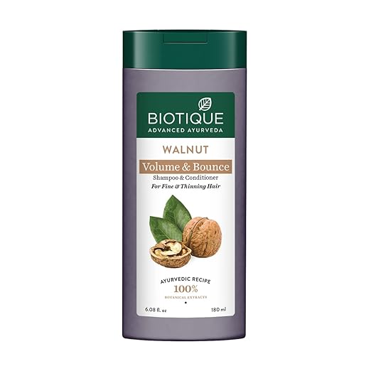Biotique Advanced Ayurveda Bio Walnut Bark Volumizing Shampoo For Fine & Thinning Hair