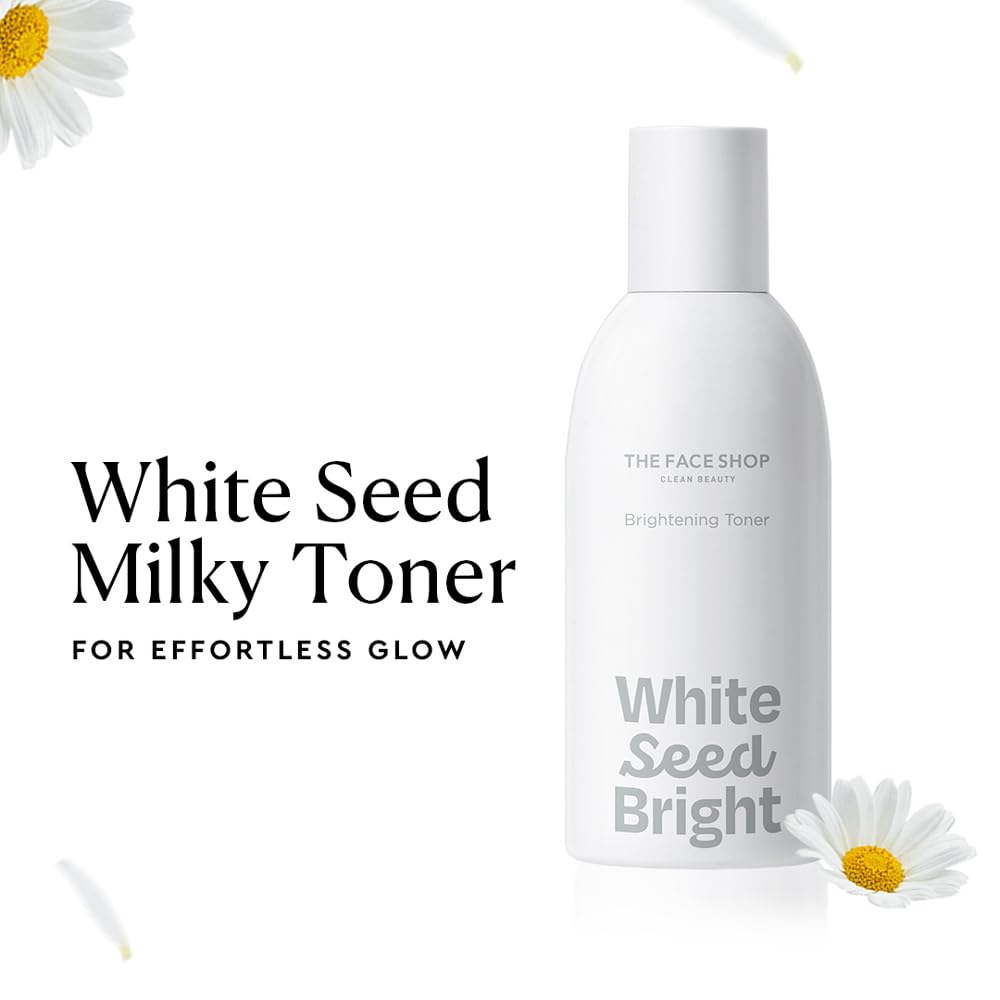 The Face Shop White Seed Brightening Face Toner with Niacinamide & Vitamin B | For Dark Spots, Dullness & Acne Scars | Suitable for Normal, Oily, Dry, Combination Skin | Sulphate & Paraben Free, 250ml
