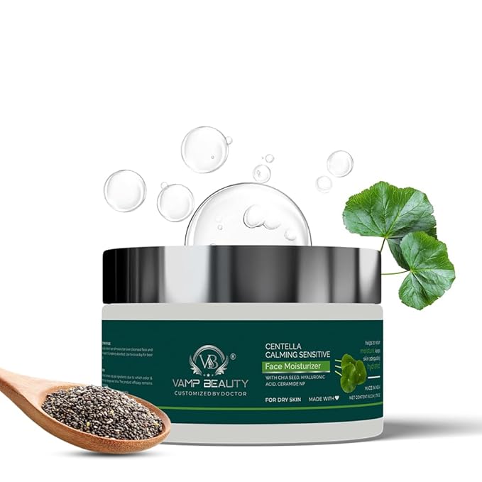Vamp Beauty Centella Calming Sensitive Face Moisturizer - 50 Gms