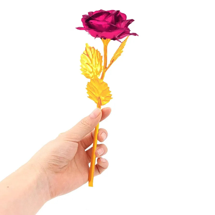 Forever Love Pink Rose Artificial Flower Velvet Box Pink