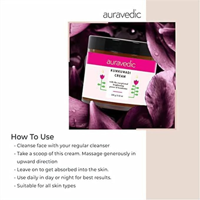 Auravedic Kumkumadi face cream - 100 gms