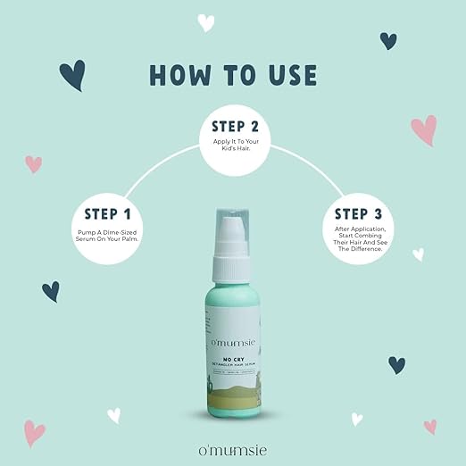 O'mumsie No Cry Detangler Hair Serum for Kids - 50 ml