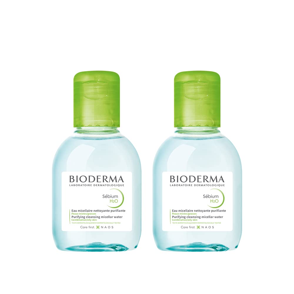 Bioderma Sébium H2O Purifying Micellar Cleansing Water - 100 ml - Pack of 2