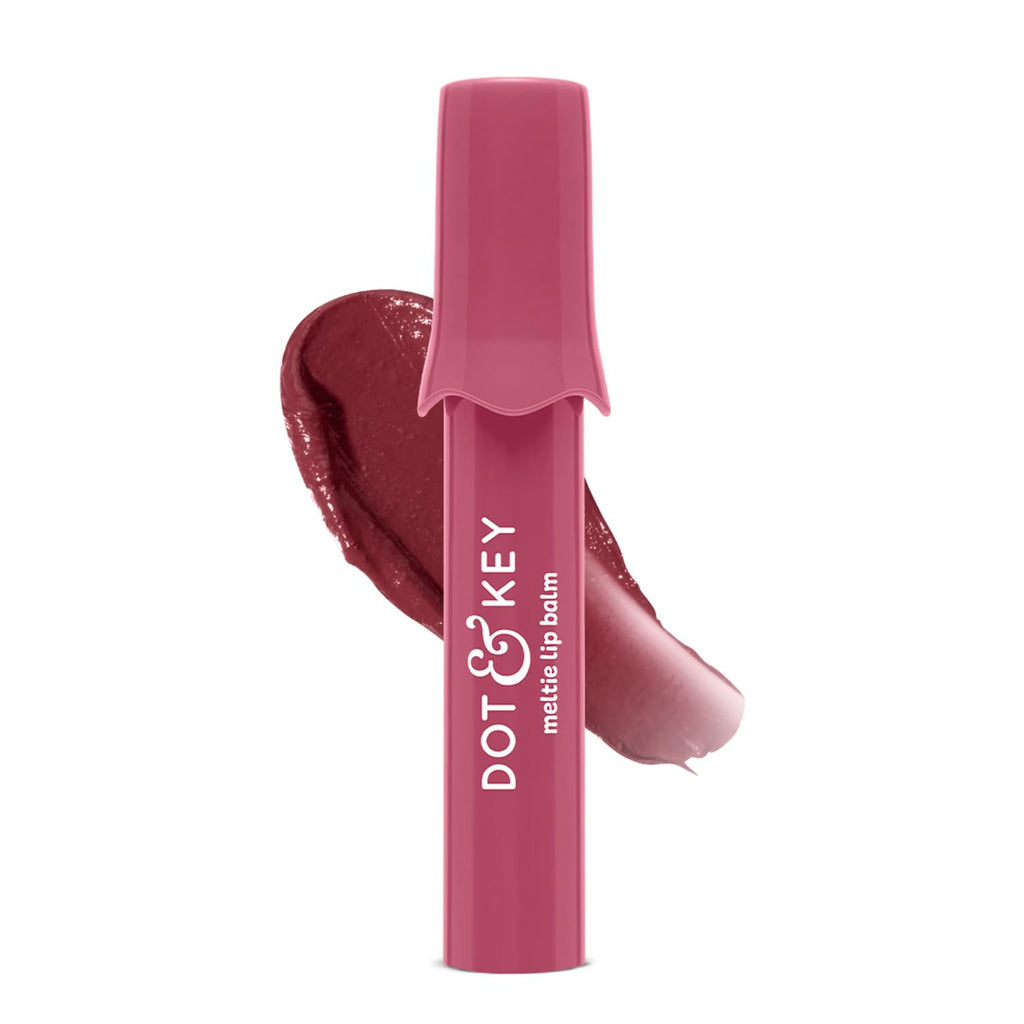 Dot & Key Meltie Lip Balm SPF 50+ With 2% Kojic & Vitamin C | Hydrates Dry, Chapped Lips, Lightens Pigmentation, Brightens Lips | With Shea & Mango Butters, Peptide Infused | Cocoa Creme | 4g
