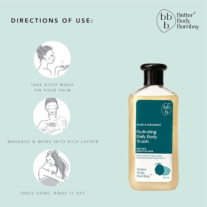 Better Body Bombay Aloe & Coconut Hydrating Daily Body Wash - 300 ml