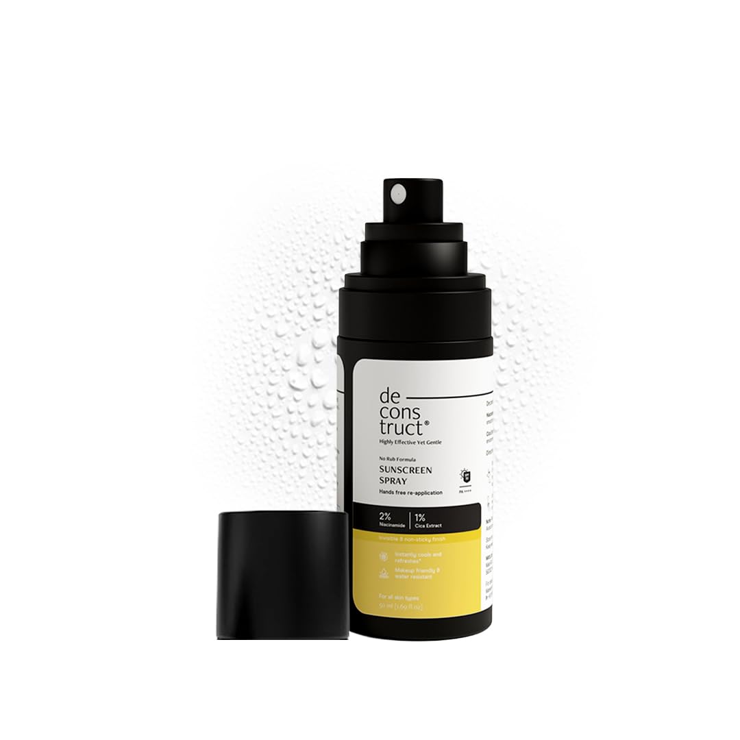 Deconstruct Sunscreen Spray SPF 50 PA++++ | With Niacinamide & Cica Extract | No Rub Formula | Lightweight Broad Spectrum Protection | Quick Absorbing, Non-Sticky, Water Resistant| For Men & Women |50ml