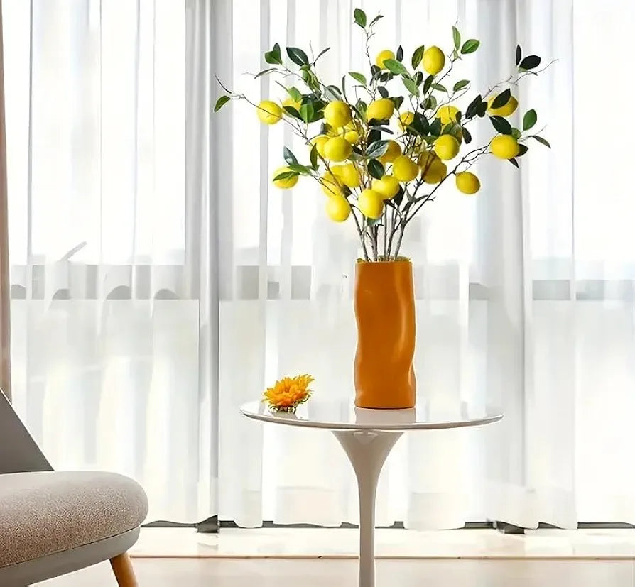 Artificial Fake Plant Flowers Artificial Cotton Stems Pack of 6
