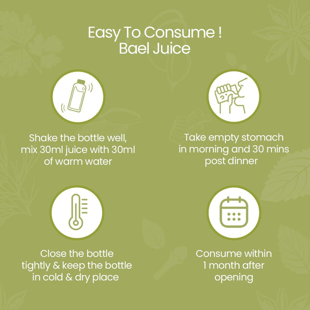 KRISHNA'S HERBAL & AYURVEDA Bael Juice -1000 Ml Concentrate Sugar Free Beal Juice For Healthy Gut Health, Bel Swaras With No Added Color Or Flavour