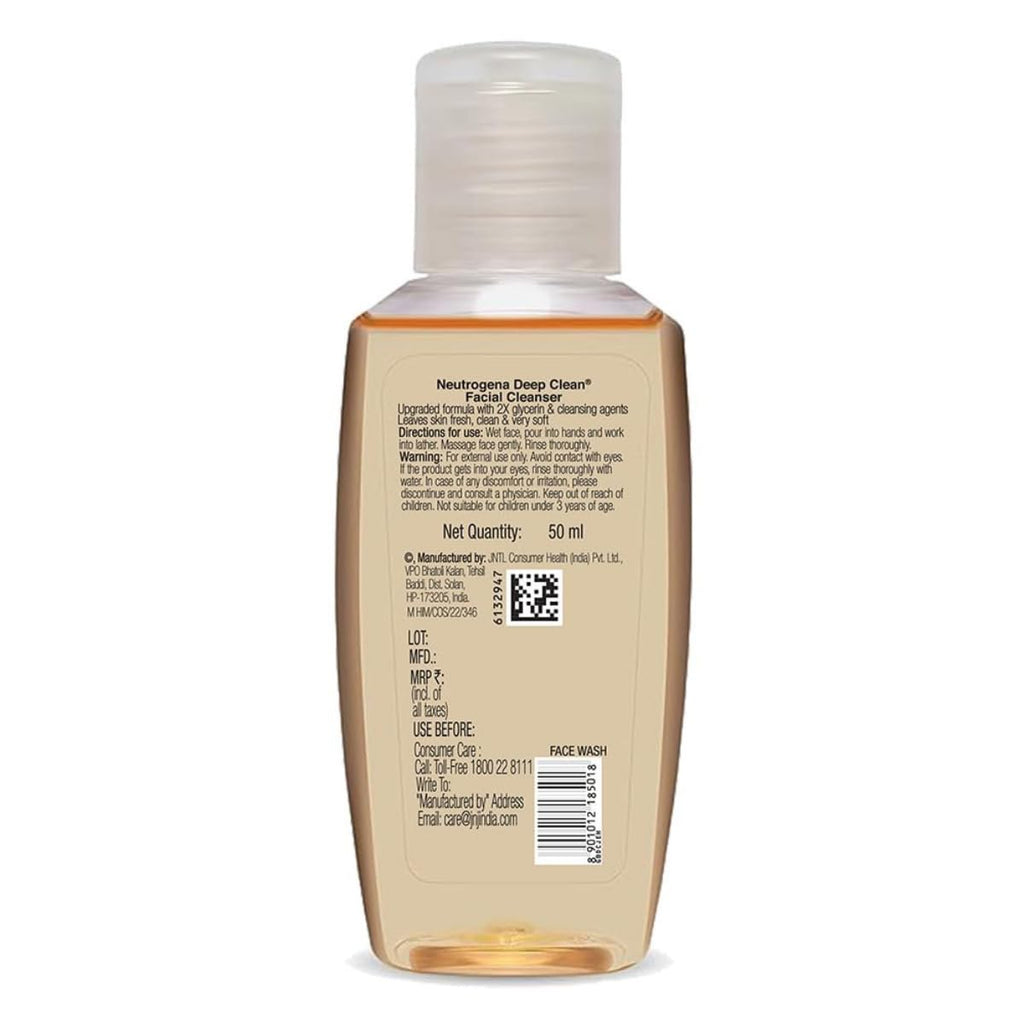 Neutrogena Deep Clean Facial Cleanser, 50ml