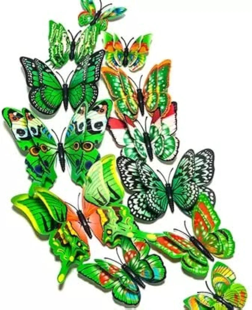 Rangoli Butterfly Wall Stick or Magnet Self Adhesive Removable PVC Design-14