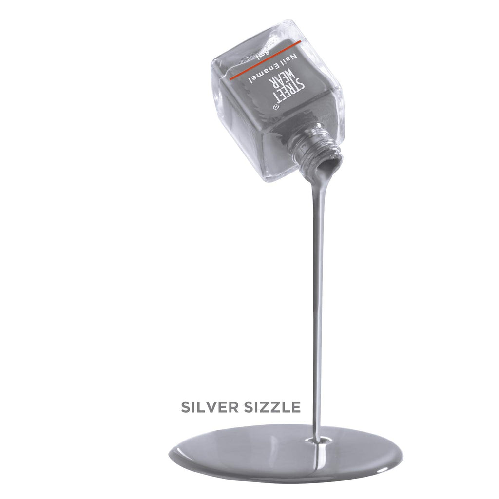 Street Wear Nail Enamel, Silver Sizzle, 8ml