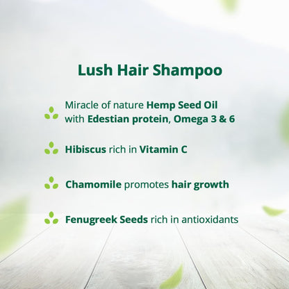 Hampa Hemp Growth Serum and Lush Hair Combo