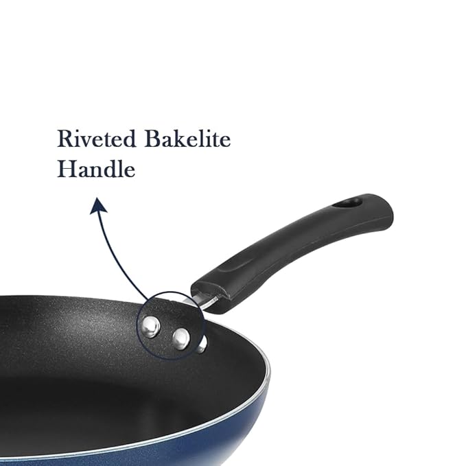 Vinod Zest Aluminium Non Stick Frypan - 26 cm | Skillet Pan | 3 Layer Ceramic Coating | 3 mm Thick