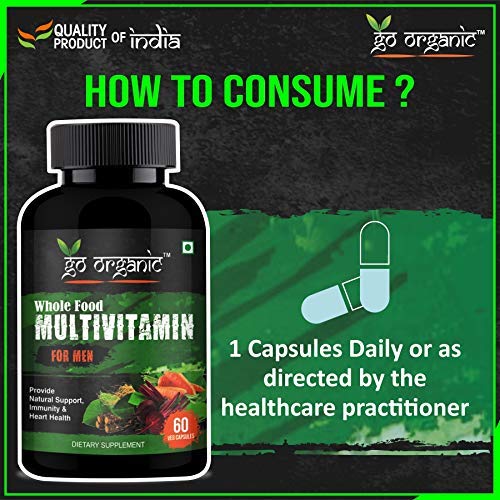 Go Organic Multivitamin Capsule for Men - 60 Capsule | 60 Capsule