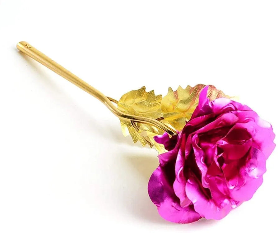 Forever Love Pink Rose Artificial Flower Velvet Box Pink
