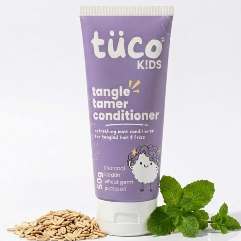 Tuco® Kids Tangle Tamer Hair Conditioner | Jojoba Oil & Keratin | pH Balanced, Frizz Free, Hypoallergenic | Ages 2-5, 4-10, 10-15, 5-10 Years | Paraben & Sulphate Free | 50ml (Pack Of 1)