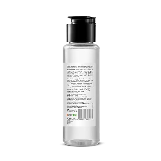 Brillare Professional Classic Hair Serum For Dry Frizzy Hair Women - 70 ml