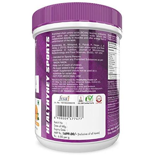 HealthyHey BCAA Powder 2:1:1 - Tangy Orange - 250 gms