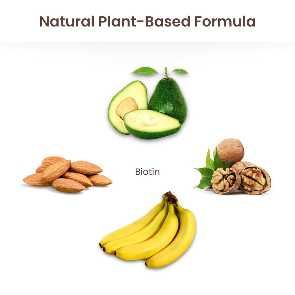 Vesca Biotin Supplement for Hair Growth | Nail Growth for Men & Women | Reduce Hair Fall | Glowing Skin | 100% Plant Based & Vegetarian | 10mg_30 Capsules