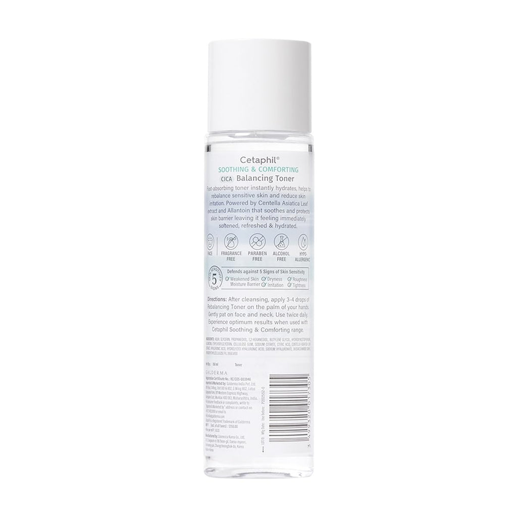 Cetaphil Soothing & Comforting CICA Balancing Toner 150ml | Instantly Hydrates & Soothes Sensitive Skin | With Centella Asiatica & Allantoin | Strengthens Skin Barrier | 35% More Hydration