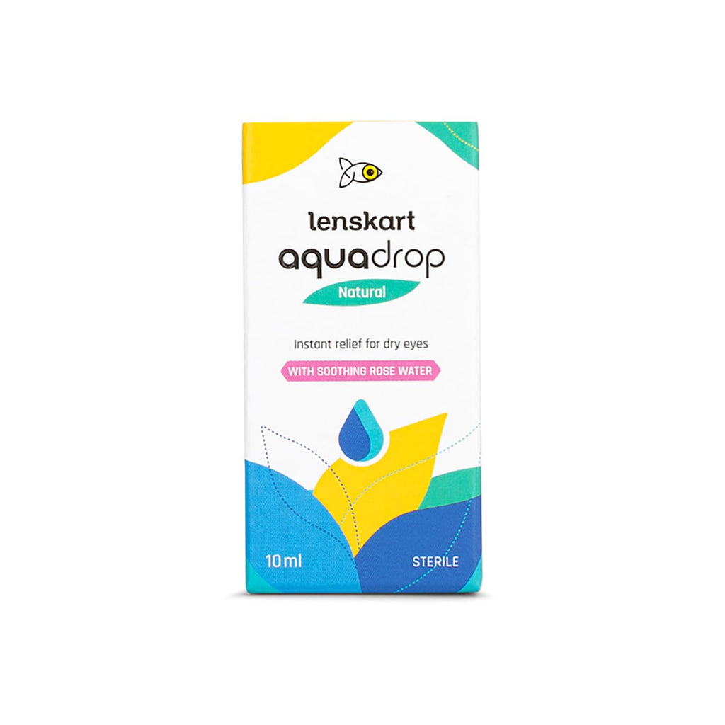 Aquadrop Natural Eye Drops | Relief from Dry & Irritated Eyes | For Screen Strain & Pollution | 10ml