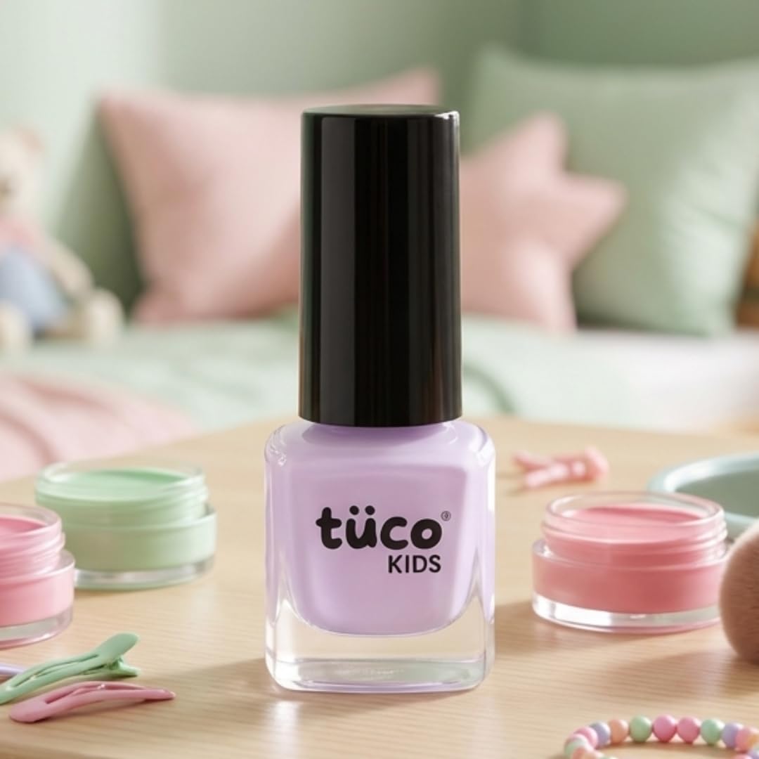 TucoÂ® Kids Water Based Safe Nail Polish for girls | Easy to Peel Off, Non Toxic, Natural & Safe for Kids | Play Safe with Chemical Free Nails for Daughters | Pack of 1x5ml | Purple