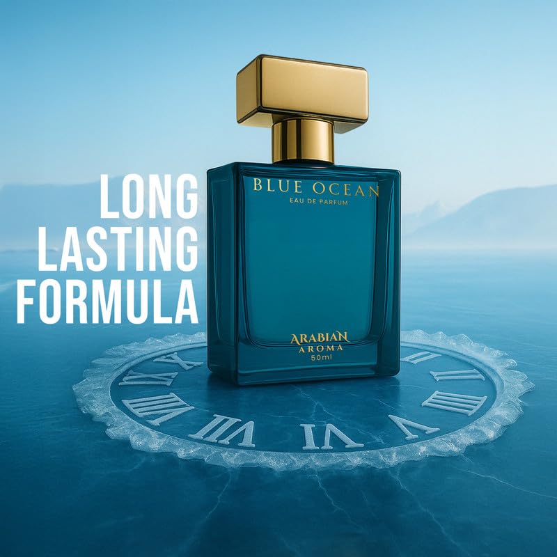 Arabian Aroma Blue Ocean Eau de Parfum â€“ Long Lasting Perfume for Man â€“ Mens Perfumes Long Lasting â€“ 50ml