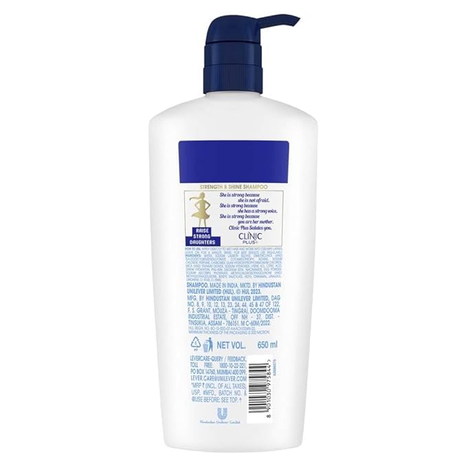 Clinic Plus Strength & Shine With Egg Protein Shampoo - 650 ml