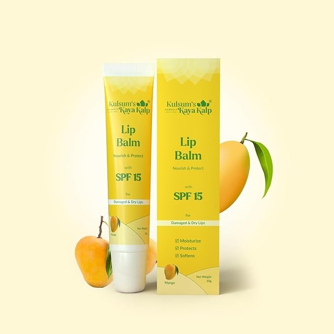 Kulsum's Kaya Kalp Herbals Mango Lip Balm with SPF 15 - 10 gms
