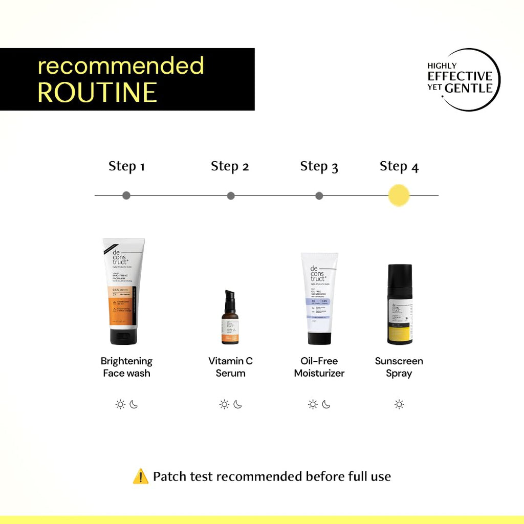 Deconstruct Sunscreen Spray SPF 50 PA++++ | With Niacinamide & Cica Extract | No Rub Formula | Lightweight Broad Spectrum Protection | Quick Absorbing, Non-Sticky, Water Resistant| For Men & Women |50ml